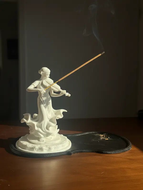 CB Handcrafted Ceramic Violin Incense Holder - ceramicbreath